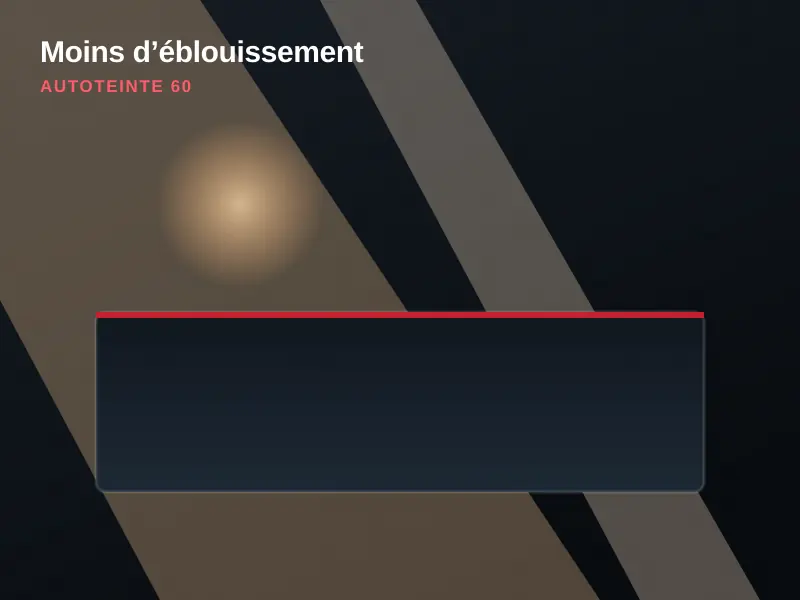 Réduction de l’éblouissement au volant grâce au film